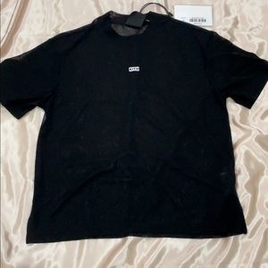 Sheer mesh kith high neck top